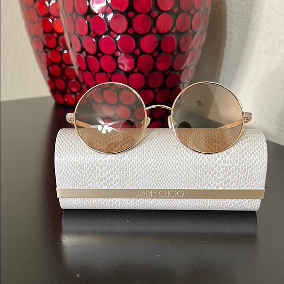 Jimmy Choo Accessories - Jimmy Choo Oriane/S 06J Gold Havana 57/20/145 Woman’s Sunglasses